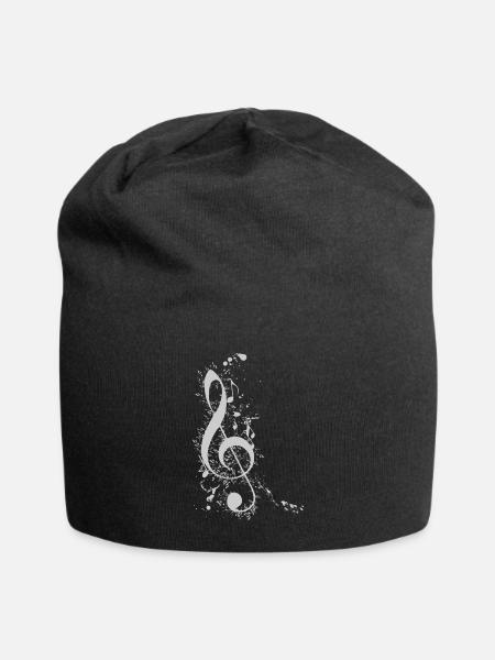 Musik Notenschlüssel Symbol - Jersey-Beanie - Schwarz