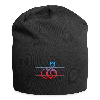 Clef cat gift idea - Jersey Beanie - black - Front