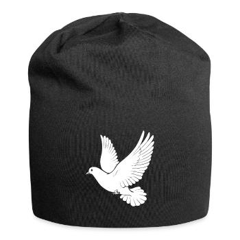 White dove love gift fly - Jersey Beanie - black - Front