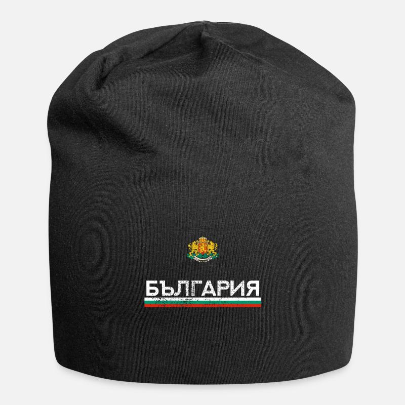 Bulgarien - Jersey-Beanie - Schwarz