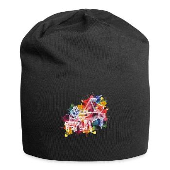 Klavier - Jersey-Beanie - Schwarz - Vorne