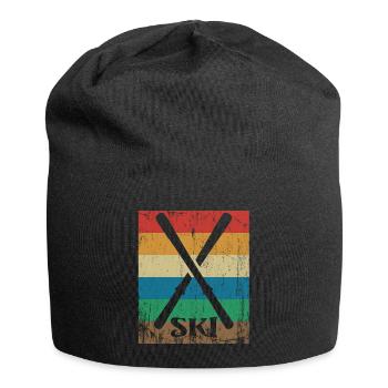 Ski Retro Style - Jersey-Beanie - Schwarz - Vorne
