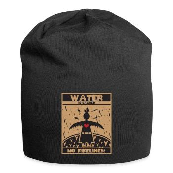 L'eau est sacrée - Amérindien - Bonnet en jersey - noir - Devant