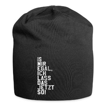Ist mir egal - Jersey-Beanie - Schwarz - Vorne