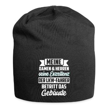 Lkw-Fahrer - Jersey-Beanie - Schwarz - Vorne