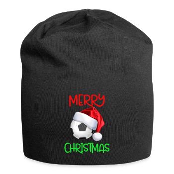 Fußball Weihnachts Shirt Geschenk Weihnachten - Jersey-Beanie - Schwarz - Vorne
