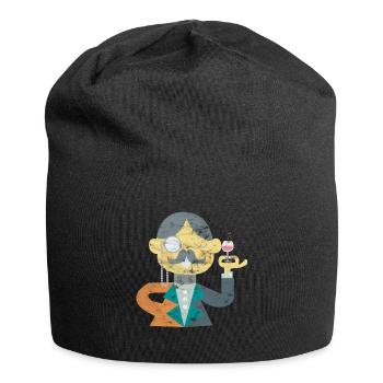 Art gentleman avec cadeau monocle et barbe - Bonnet en jersey - noir - Devant