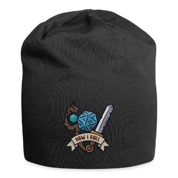 Rollenspiel Würfel - Jersey-Beanie - Schwarz - Vorne