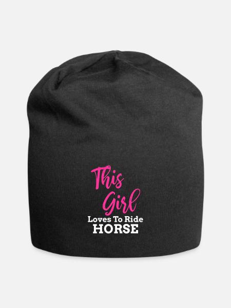 Love Horses I Horses Filles Fille Fille Poney - Bonnet en jersey - noir