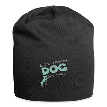 Chien Chien Cadeau Idée Cadeau Chiot Chien - Bonnet en jersey - noir - Devant