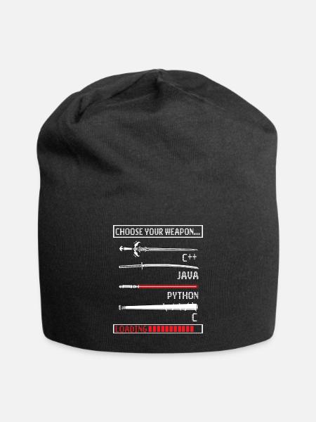 Programmierer Geschenk Java C Programmierung - Jersey-Beanie - Schwarz