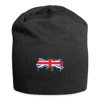 Le drapeau fond un cadeau de couleur fraîche qui coule - Bonnet en jersey - noir - Devant