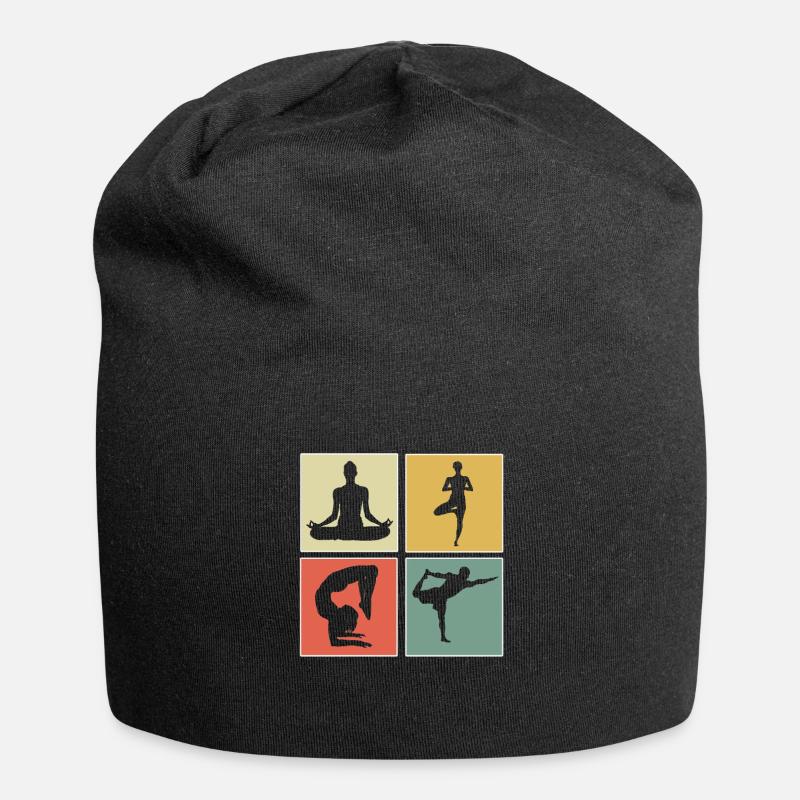 Yoga - Jersey-Beanie - Schwarz