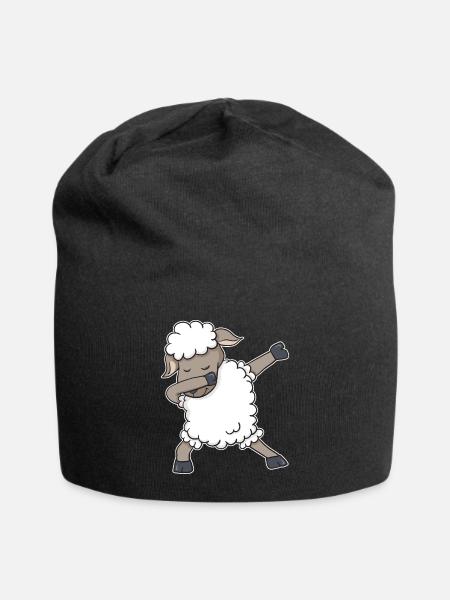 Schaf Schafe Dabbing Dabbin Dab Geschenk - Jersey-Beanie - Schwarz