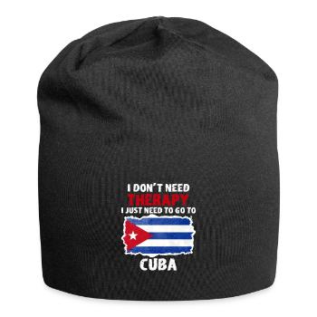 Kuba Cuba Südamerika Geschenk Geschenkidee - Jersey-Beanie - Schwarz - Vorne