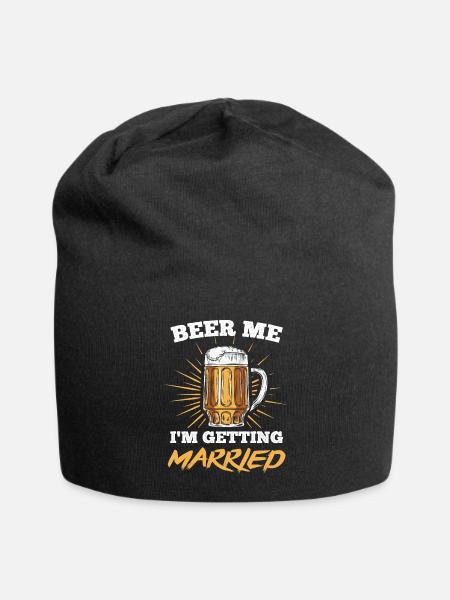 Bräutigam - Jersey-Beanie - Schwarz