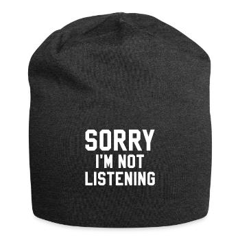 I did not listen - Jersey Beanie - charcoal grey - Front