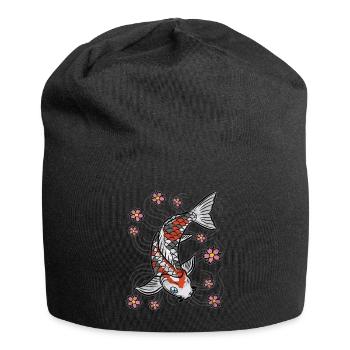 Koi fish carp pond - Jersey Beanie - black - Front