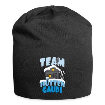 Lustiges Hüttengaudi Ski Winter Männer Geschenk - Jersey-Beanie - Schwarz - Vorne