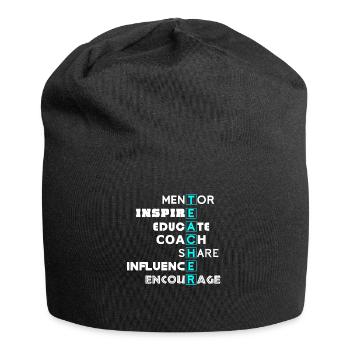 Teacher Teacher Teacher - Jersey Beanie - black - Front