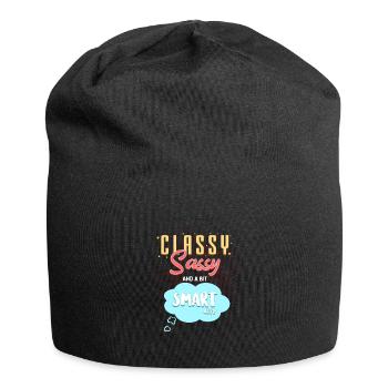 CLASSY, SASSY and a bit SMARTassy - Jersey Beanie - black - Front