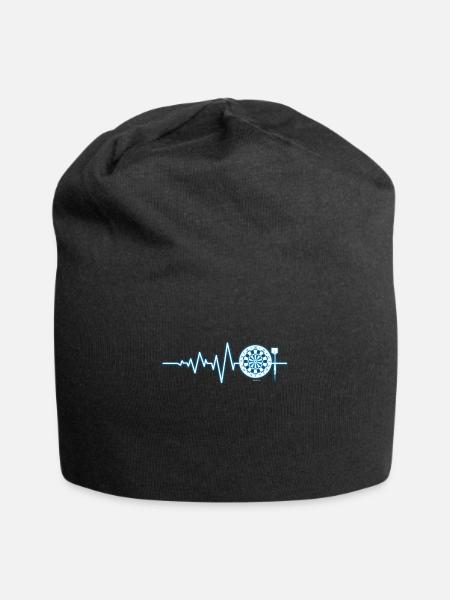 Dart heartbeat gift - Jersey Beanie - black