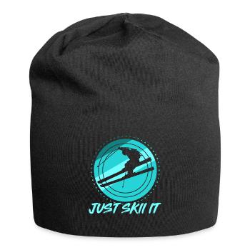 Just Ski it it sports d'hiver ski vacances de neige - Bonnet en jersey - noir - Devant