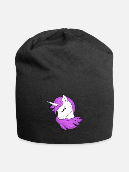 Unicorn - Licorne - Unicorn - Jersey Beanie - black