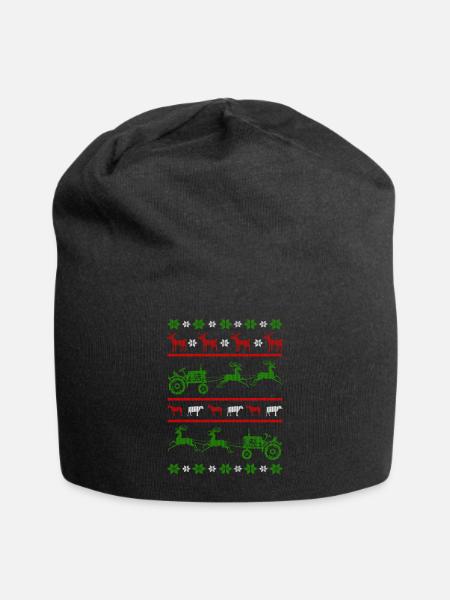 Traktor Landwirtschaft Geschenk · Ugly Christmas - Jersey-Beanie - Schwarz