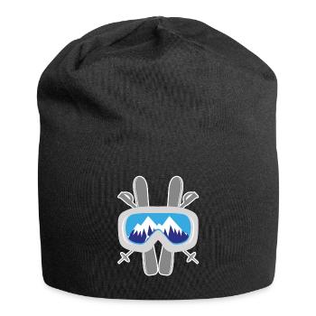 Ski Lunettes de montagne Ski ski cadeau de ski - Bonnet en jersey - noir - Devant