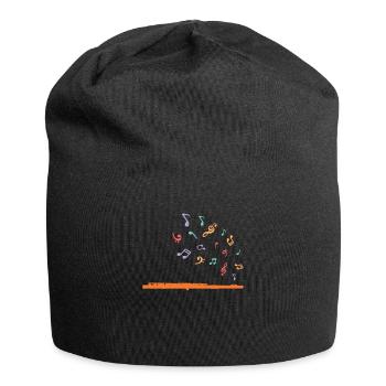Flöte - Jersey-Beanie - Schwarz - Vorne