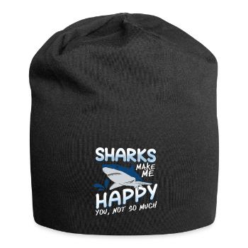 requin - Bonnet en jersey - noir - Devant