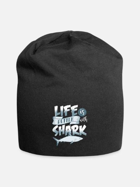 Hai - Jersey-Beanie - Schwarz