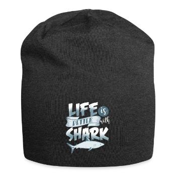 shark - Jersey Beanie - charcoal grey - Front