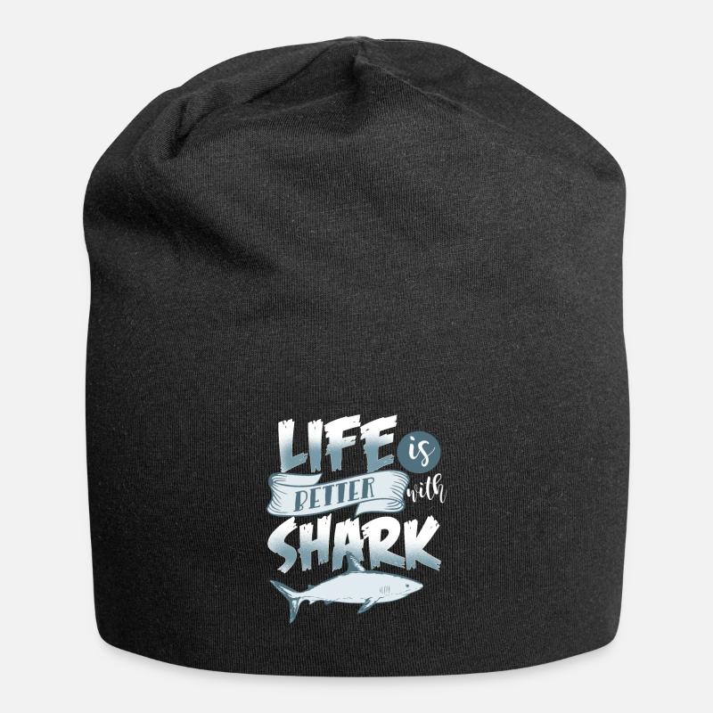 Hai - Jersey-Beanie - Schwarz