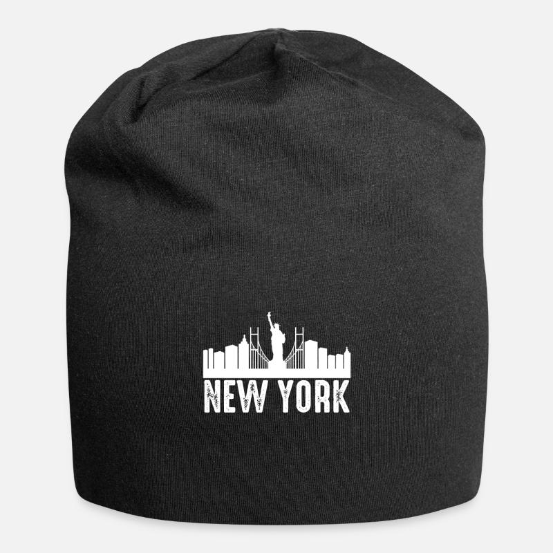 New York - Bonnet en jersey - noir