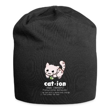 Science chimie drôle Cat Pun - Bonnet en jersey - noir - Devant