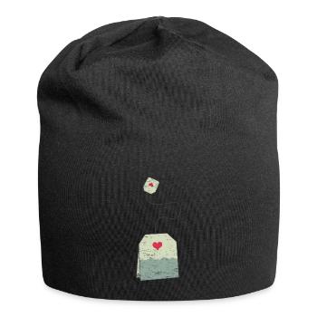 Teebeutel Geschenk Baby Schwanger Mama - Jersey-Beanie - Schwarz - Vorne