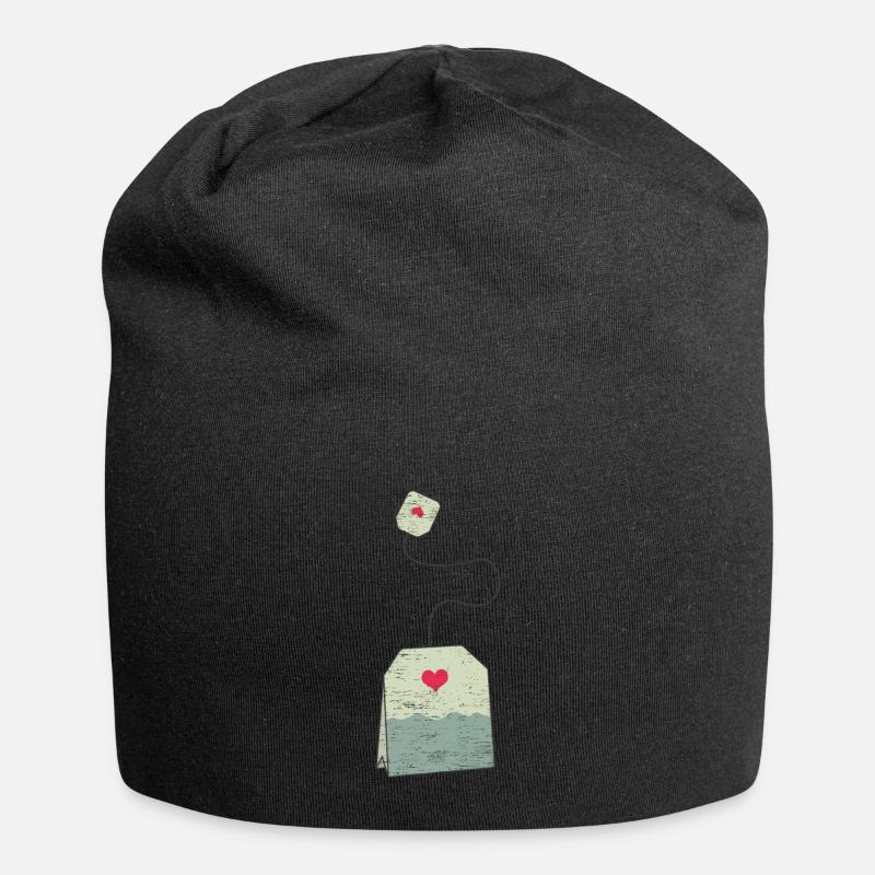 Sachet de thé cadeau bébé maman enceinte - Bonnet en jersey - noir