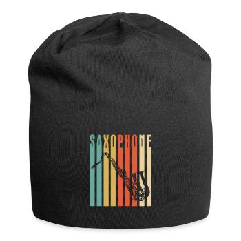 Saxophon - Jersey-Beanie - Schwarz - Vorne