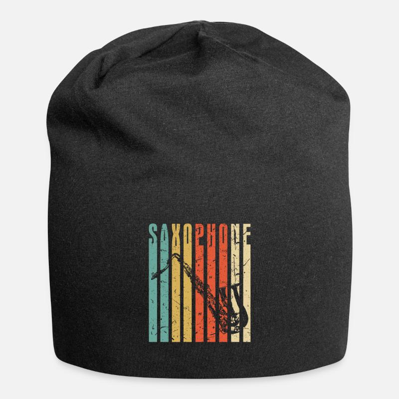 Saxophon Solo - Jersey-Beanie - Schwarz