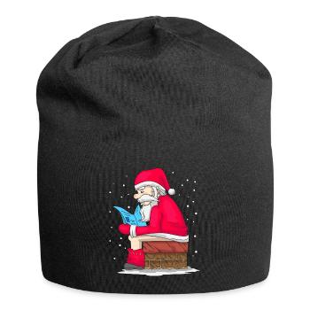 Santa Claus Christmas Santa Claus Poop - Jersey Beanie - black - Front