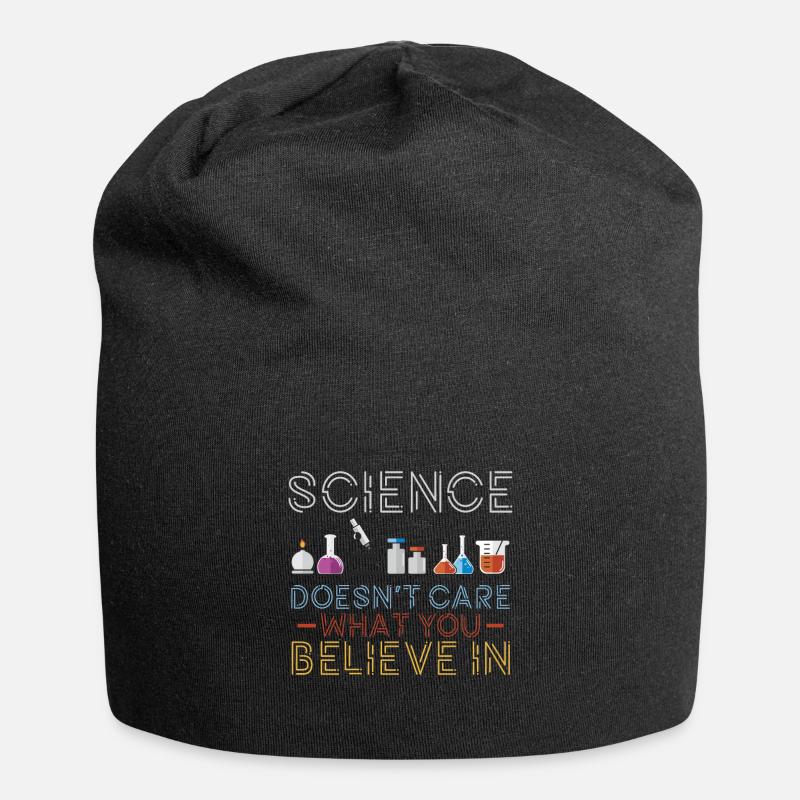Experimente Geschenk Wissenschaft Fakten - Jersey-Beanie - Schwarz