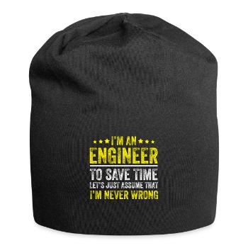 I'm an Engineer - Jersey Beanie - black - Front