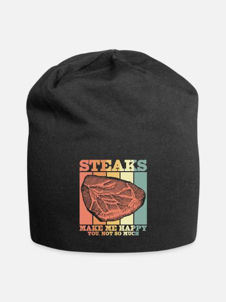 Fleisch - Jersey-Beanie - Schwarz