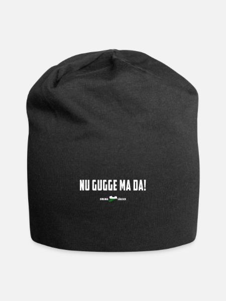 Sächsischer Spruch lustig - Nu gugge ma da - Jersey-Beanie - Schwarz