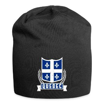 Quebec Kanada Vacation Heimatstadt Geschenke - Jersey-Beanie - Schwarz - Vorne