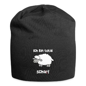 Ich bin total Scharf / Schaf - Jersey-Beanie - Schwarz - Vorne