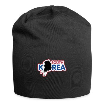 Nordkorea Südkorea Korea Flagge Geschenk - Jersey-Beanie - Schwarz - Vorne