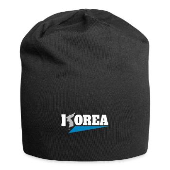 Corée du Nord Corée du Sud cadeau drapeau drapeau - Bonnet en jersey - noir - Devant